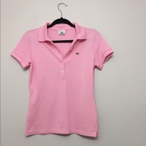 Lacoste pink polo shirt Sz 40 (M)